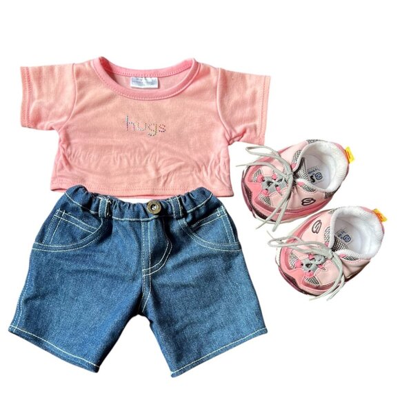 Build-A-Bear Beaded "Hugs" Top, Jeans w/Elastic Waist & Sketchers Sneakers - Picture 9 of 9